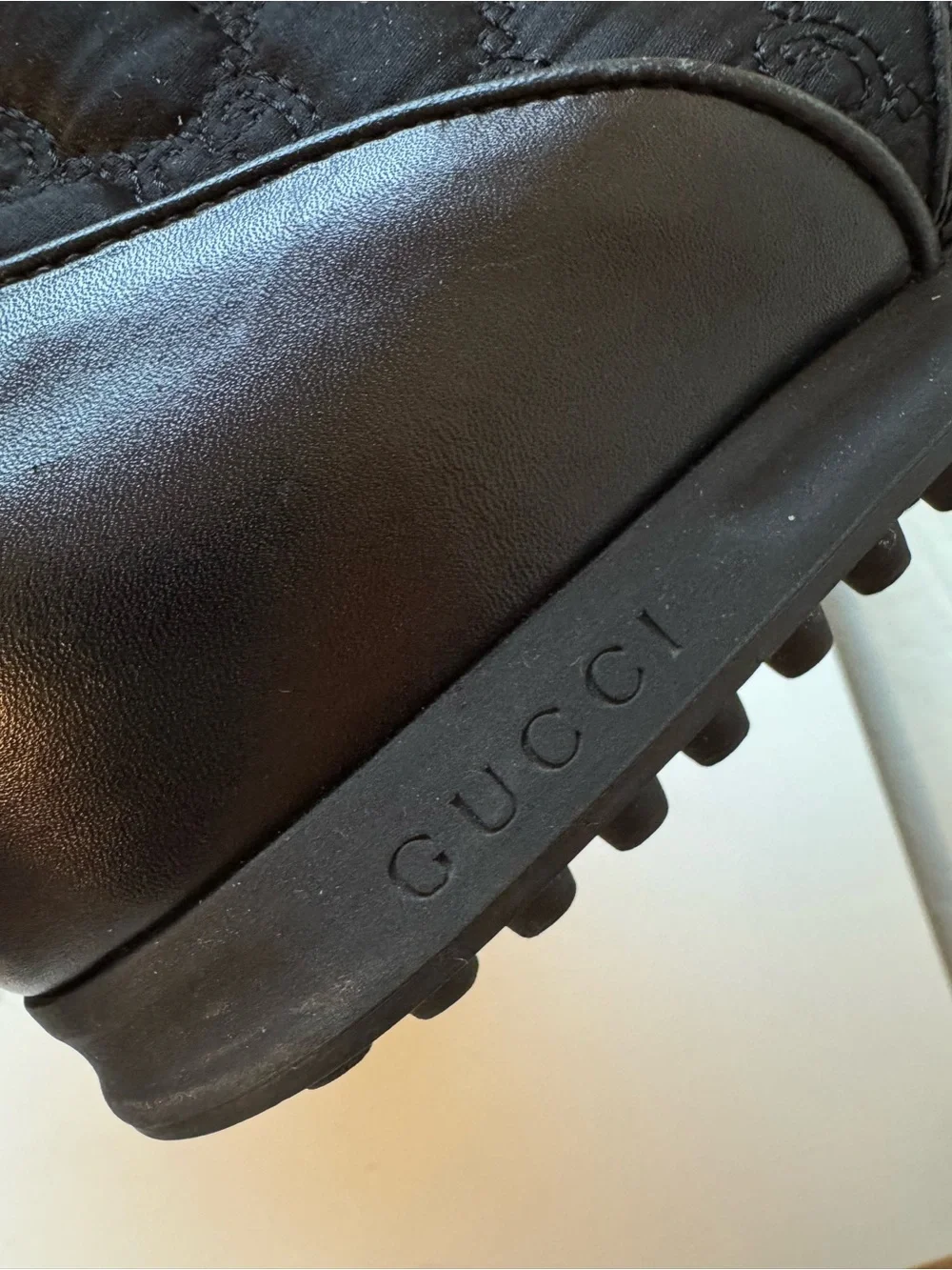Gucci Women’s Black Fur Trim Tall Boots Size 38 / US 8 – Needs Sole Repair
